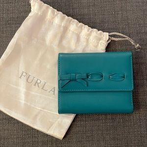 Furla bifold teal wallet